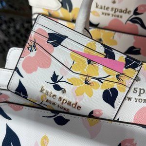 Kate Spade Staci Lily Blooms Small Card Holder